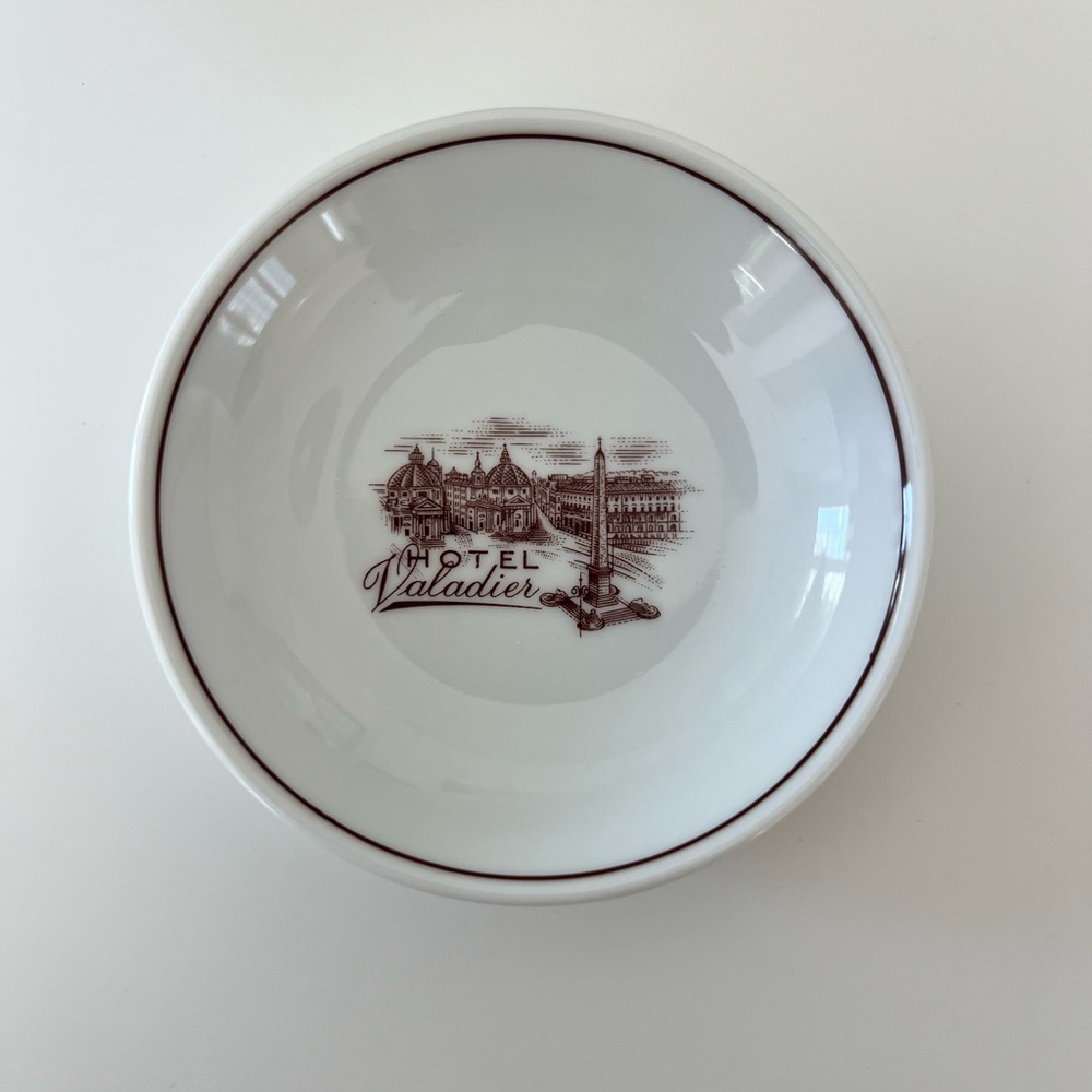 Vintage Richard Ginori Hotel Valadier Rome decorative dish